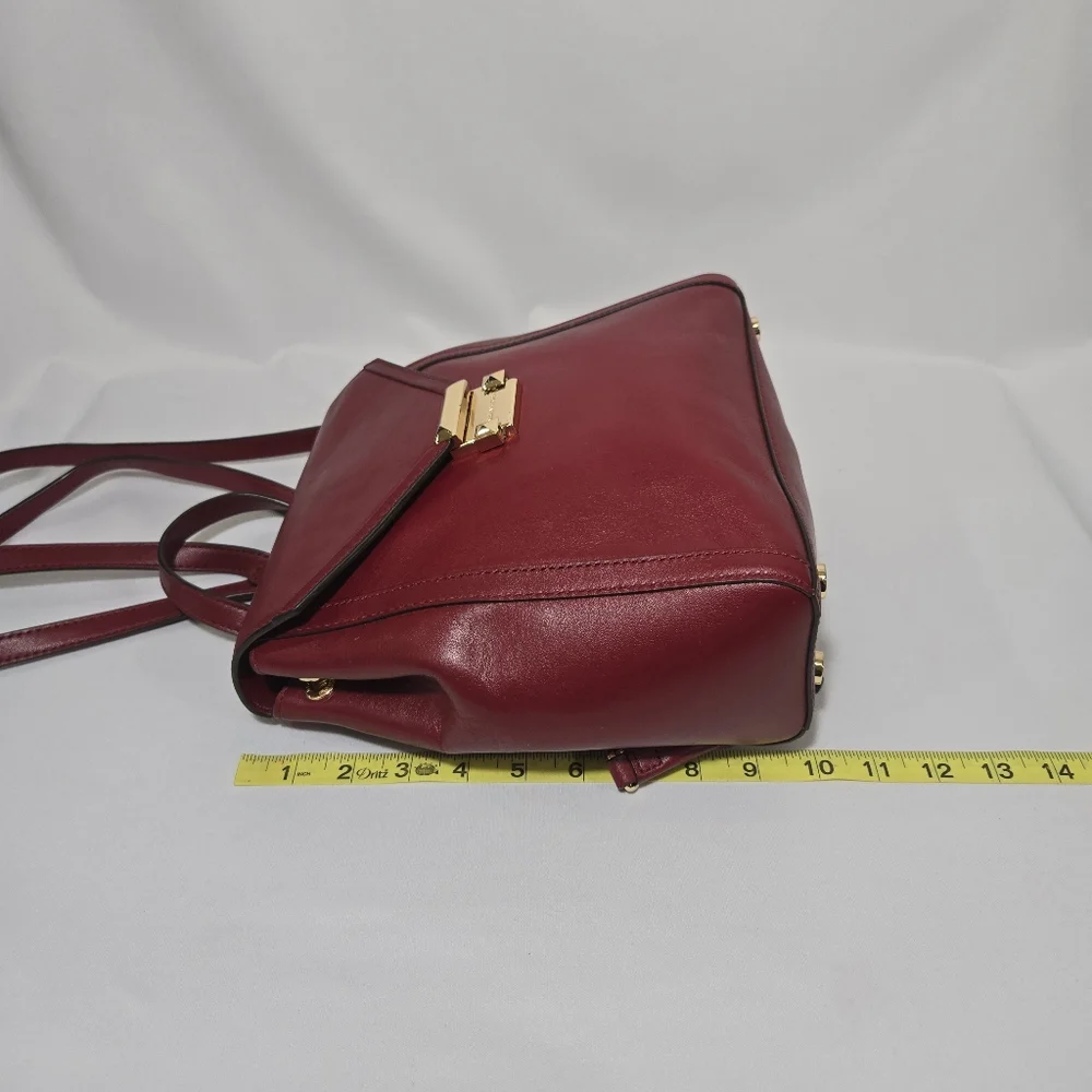 Michael Michael Kors Whitney Maroon MD Backpack Leather Purse